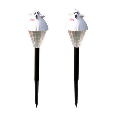 

2 Packed Halloween Solar Lawn Light PumpkinGhost Outdoor Landscape Decorative Festive Lamp for Patio Garden Yard Path