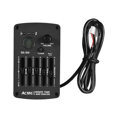 

Acoustic Guitar Pickup 5 Bands EQ Equalizer Preamp Piezo Pickup with LCD Tuner