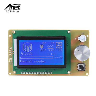 

Anet 12864 LCD Smart Display Screen Controller Module with Cable for RAMPS 14 Arduino Mega Pololu Shield Arduino Reprap 3D Printe