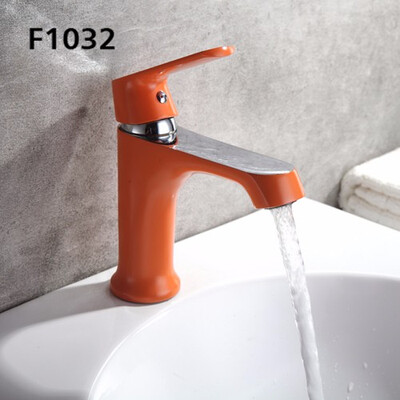 

FRAP Innovative Fashion Style Home Multi-color Bath Basin Faucet Cold&Hot Water Taps Green Orange White bathroom mixer F1031