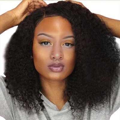 

Short Afro Kinky Curly Human Hair Full Lace Wigs for Black Women 8A Malaysian Virgin Curly Glueless Full Lace Wigs Human Hair