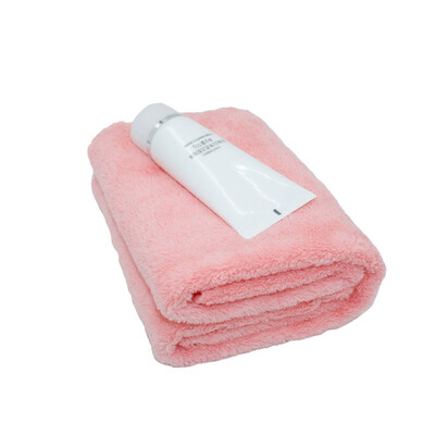 

High quality solid color microfiber fabric coral velvet towel 35 75cm beach bath large thick absorbent towel gift