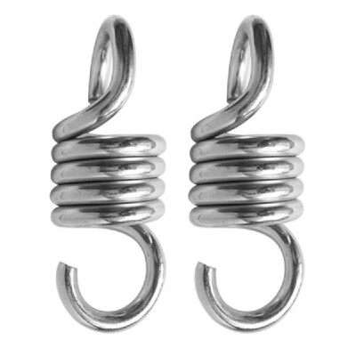 

2Pcs Sturdy Steel Extension Spring 660LB Weight Capacity for Hammock Chair Hanging Porch Suspension Hooks Garden Swing Punch Bag