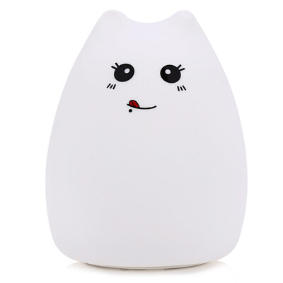 

Ziyouxing ZJC - 101 LED USB Rechargeable Cute Cat Night Light Bedroom Hit Beat Lamp