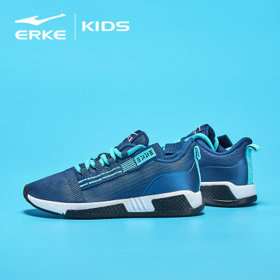 

Hongxing Erke ERKE childrens shoes boys running shoes childrens sports shoes in the big children comfortable straps running shoes 63119120083 hidden dark blue mint blue 36 yards