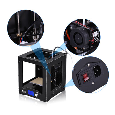 

Anet A3- Assembled Desktop 3D Printer Aluminum Plastic Frame High Precision Complete Machine 150 150 150mm Building Size Supp