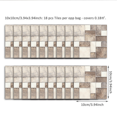 

NeillieN Wall paste 3D marble mosaic wall paste kitchen bathroom waterproof tile pasteWaterproof wall paste flat wall paste