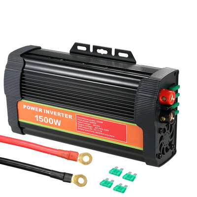 

1500W DC12V to AC110-130V Power Inverter Modified Sine Wave Household Car Converter with 42A Dual USB&2 AC Outlets