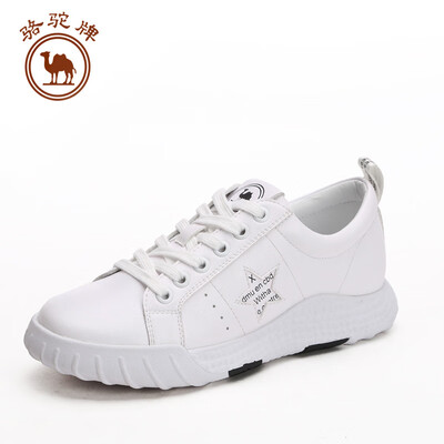 

Camel brand white shoes womens casual belt flat sports shoes breathable W91523504 white black 37235 yards