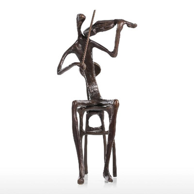 

Violin playing Modern Performance Bronze Sculpture Metal Sculpture Home Decor Art Gift