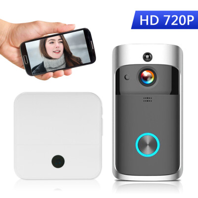 

WiFi Smart Wireless Security DoorBell Smart HD 720P Visual Intercom Recording Video Door Phone Remote Home Monitoring Night Vision