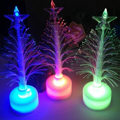 

Colorful LED Fiber Optic Nightlight Decoration Light Lamp Mini Christmas Tree