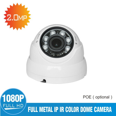 

2MP IP HD Dome Camera 28-12mm Vari Focusing Lens IR-CUT 6 Array IR LED - Infrared Distance 30M Support POE optional