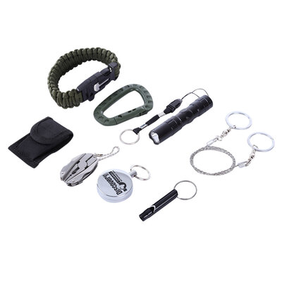 

7 in 1 Outdoor Survival Tools Set Kit for Camping Hiking Travel