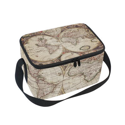 

ALAZA Lunch Box Insulated Lunch Bag Large Cooler Tote Bag Misc Map for Men Women Girls Boys