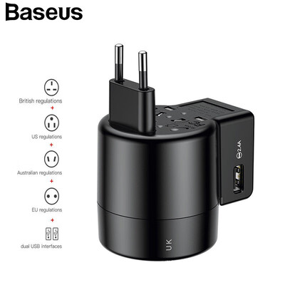 

Baseus Universal USB Travel Charger for Samsung S9 S9 S8 S7Phone USB charger Plug adapter for HuaWei XiaoMi Vivo