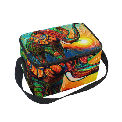 

ALAZA Lunch Box Insulated Fantasy Elephant Lunch Bag Large Cooler Tote Bagfor Men Women