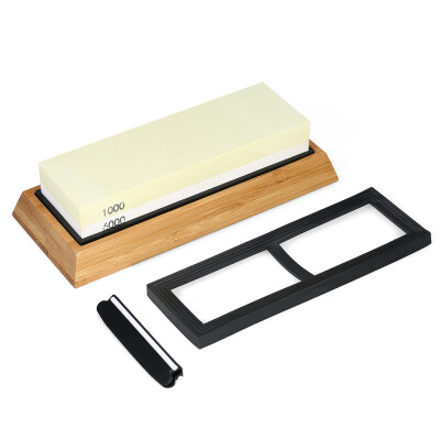 

Knife Sharpening Stone 10006000 Supe FineFine Combination Double Sides Whetstone Grindstone with Angle Guide&Wooden Base 180