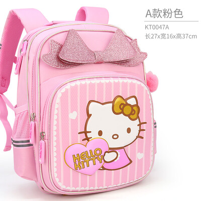 

Hellokitty childrens school bag primary school student 1-3-4 grade shoulder bag girl cute princess backpack KT0047A pink