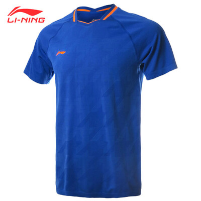 

Li Ning LI-NING new 19-year-old British Open fans TD version mens shirt full piece one-piece sweat-absorbent&quick-drying AAYP025-2 blue  code 170