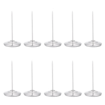 

Stainless Steel Straight Rod Paper Memo Holder Bill Fork Receipt Note Spike Stick