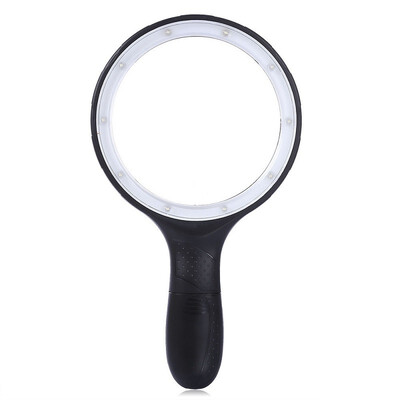 

2X 5X Handheld Magnifier with 10 LEDs Magnified Tool