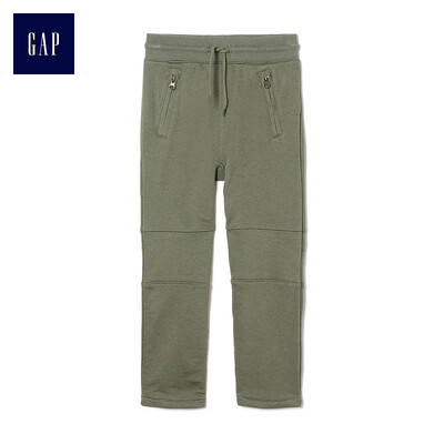 

GAP flagship store male&female elastic waist drawstring motorcycle wind pants 358923 army green 2YRS