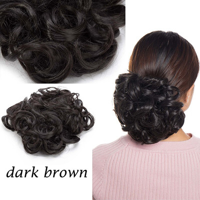 

Women Comb Clip In Curly Hair Piece Chignon Updo Hairpiece Extension Hair Bunignons