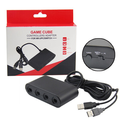 

4 Ports For GameCube GC Controllers USB Adapter Converter for Nintendo WiiU PC Game Accessory For NS Switch