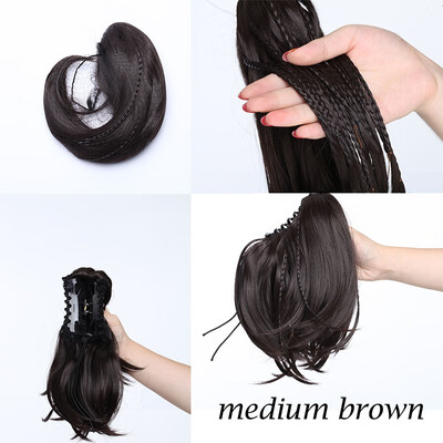 

11-12 Inch Adjustable Messy Style Ponytail Hair Extension with Jaw Claw Synthetic Hair-Piece