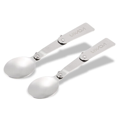 

Lixada Pack of 2 Outdoor Foldable Stainless Steel Spork for Camping Hiking Cooking Picnic Tableware