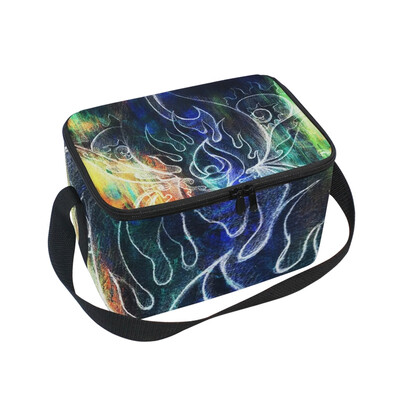 

ALAZA Lunch Box Insulated Lunch Bag Large Cooler Tote Bag Abstract Painting for Men Women Girls Boys