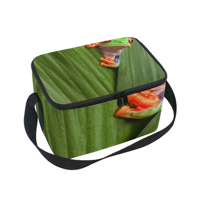 

ALAZA Lunch Box Insulated Lunch Bag Large Cooler Red Eyed Tree Frog Tote Bag