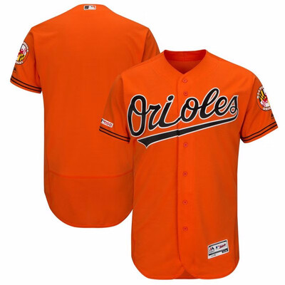 

Mens Baltimore Orioles Majestic Alternate Orange Flex Base Jersey