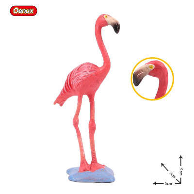 

Oenux Original Paradise Birds Flamingos Ara Seagull Pelican Snowy Owl Figurines High Quality PVC Animal Action Figure Child Toy