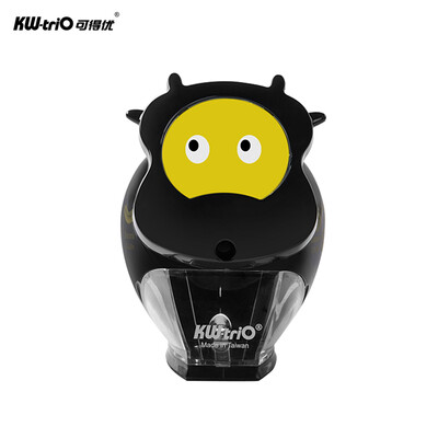 

Cute Manual Pencil Sharpener Handheld Operation Plastic Cover Transparent Receptacle Helical Cutter Stationary for School Office H