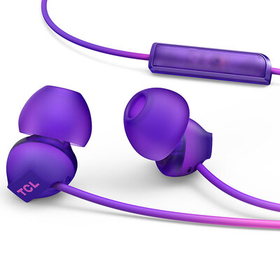 

TCL SOCL300 in-ear headphones wired line control dynamic drive clear balance sound quality lilac purple vivo Huawei glory oppo apple millet red rice plus universal