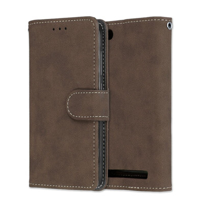 

MOONCASE Millet Red Rice 4A Vintage Scrub 3 Card Case - Brown