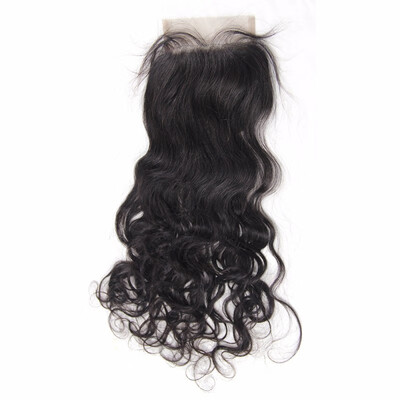 

Nami Hair Wholesale Price 4x4 Lace Closure Brazilian Remy Human Hair Natural Water Wave Free Part Human Hair Closure