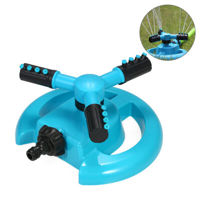 

Garden Sprinkler Automatic 360° Rotating Lawn Watering Sprinkler Adjustable Irrigation System with Three Arm Sprayers&Black Ni