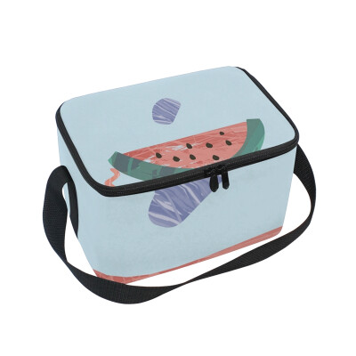 

ALAZA Lunch Box Insulated Watermelon Design Lunch Bag Large Cooler Tote Bagfor Men Women