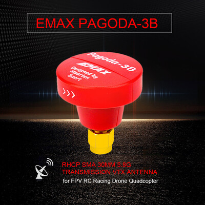 

EMAX Pagoda-3B RHCP MMCX 90MM 58G Transmission FPV Antenna VTX for FPV RC Racing Drone Quadcopter