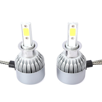 

H3 C6S 2PCS Led Cob LED Chip Car Headlamp 36W 6500k White Light 8000LM Car Bulb Fog Light