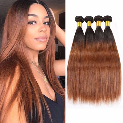 

Nami Hair Ombre Brazilian Straight Hair Bundles 4 Pcs Two Tone Color T1B30 100 Human Hair Extensions