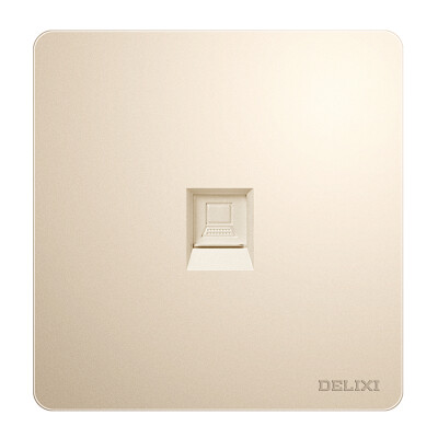 

Delixi DELIXI switch socket panel eight core network computer socket champagne gold flat large board