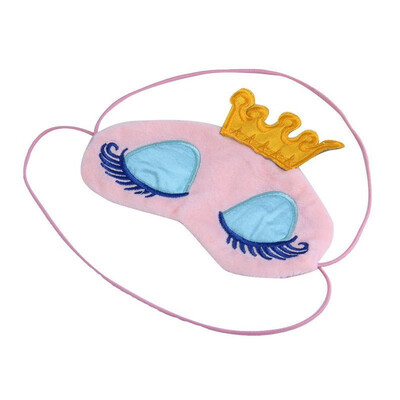 

Cute Long Cilia & Crown Fantasy Eyes Cover Travel Face Traveling Sleeping Blindfold Shade Eye Care Makeup Tools 1PC
