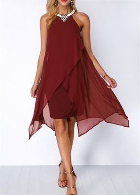

Diamond lined Chiffon Dress