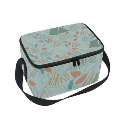 

ALAZA Insulated Lunch Box Small Tent Lunch Bag for Men Women Portable Tote Bag Cooler Bag