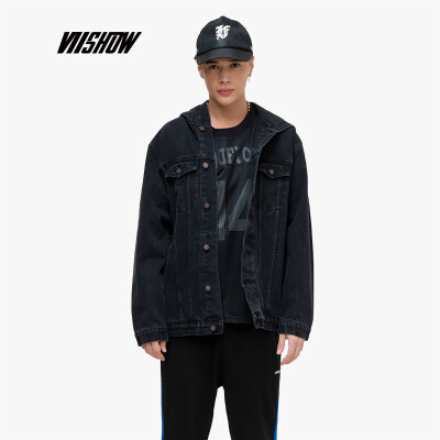 

Weixiu viishow 2019 spring new tide brand mens jacket hooded jacket youth jacket JC1081191 black L