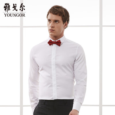 

Youngor shirt mens 2019 spring youth mens casual dress shirt YLDP17600BJC white 40